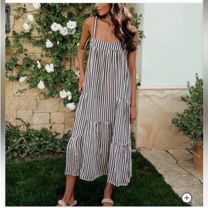 Jenni Kayne Black and White Striped Dress